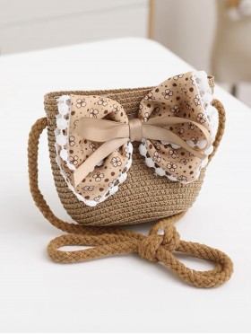 Crochet Mini Bag W/ Flower Ribbon